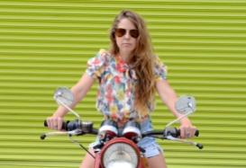 Kasey on her Bike